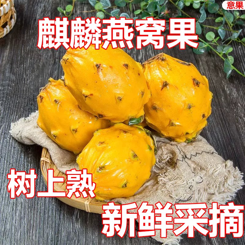 【产地直发】新鲜燕窝果云南昆明罕见应季黄皮麒麟白心火龙果整箱