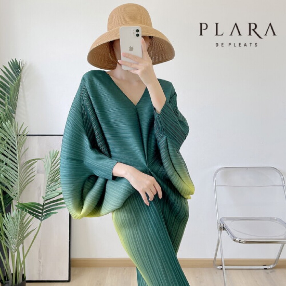 Plara 彩色百褶裙连衣裙_PK2MOP034C