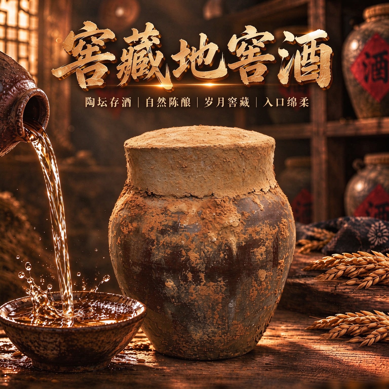 纯粮食地窖酒10斤年份米香型白酒