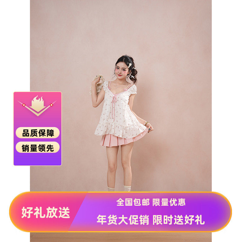【糯粉温言】日系甜美风套装少女
