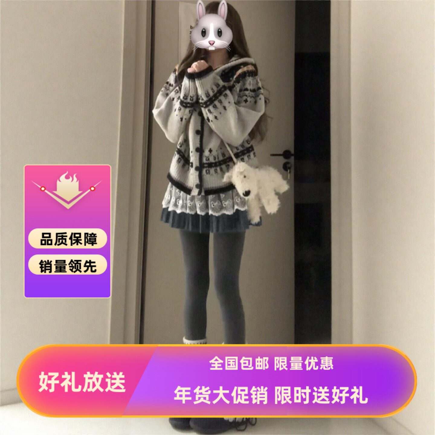 咖色毛呢百褶女冬季2026新款高