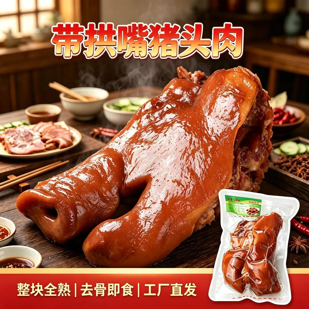 半边猪拱嘴整块猪头肉熟食