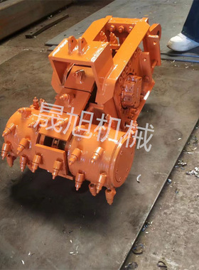 无盲区链条铣挖头 隧道用小型开槽铣刨机 混凝土开沟机