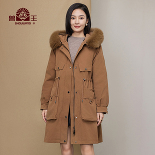 女獭兔毛内胆可拆卸冬季 大码 皮草派克服外套风 韩版 兽王新款