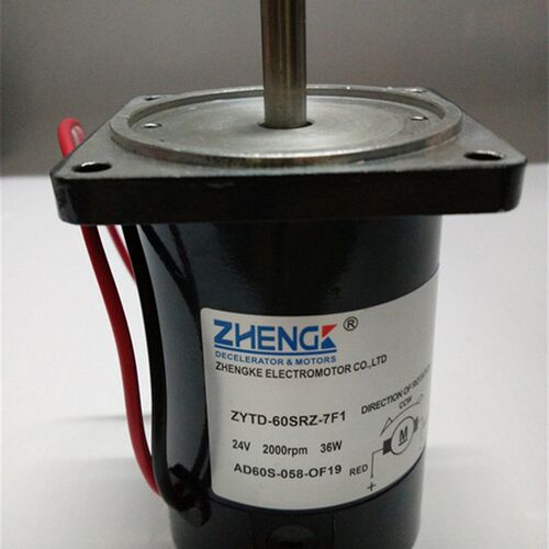 永磁微型高速直流电机ZYTD-60S2-7F136W/24V12V/有刷可换碳涮电机