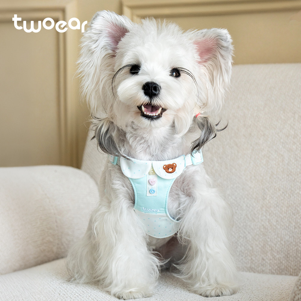 twoear狗狗胸背甜心衣橱系列宠物背心式可调节中小型犬猫狗通用