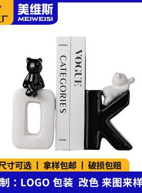 源头生产厂家暴力熊书档摆件加工定制LOGO陶瓷摆件多尺寸定制
