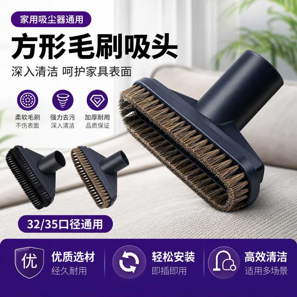 适配海尔家用吸尘器通用配件内径32MM吸头杰诺吸水机35MM尘扒洁