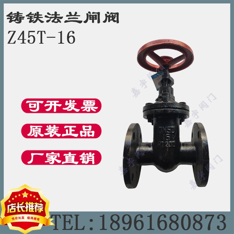 Z45T-16铸铁法兰闸阀 暗杆法兰铜芯 水管闸阀开关 DN50 65 80 100