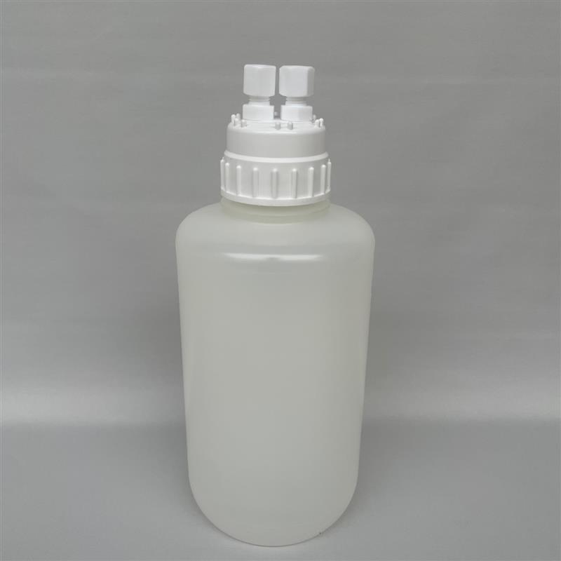双孔 卡套式 聚四氟 塑料气体洗瓶 插管式洗气瓶 缓冲瓶 安全瓶