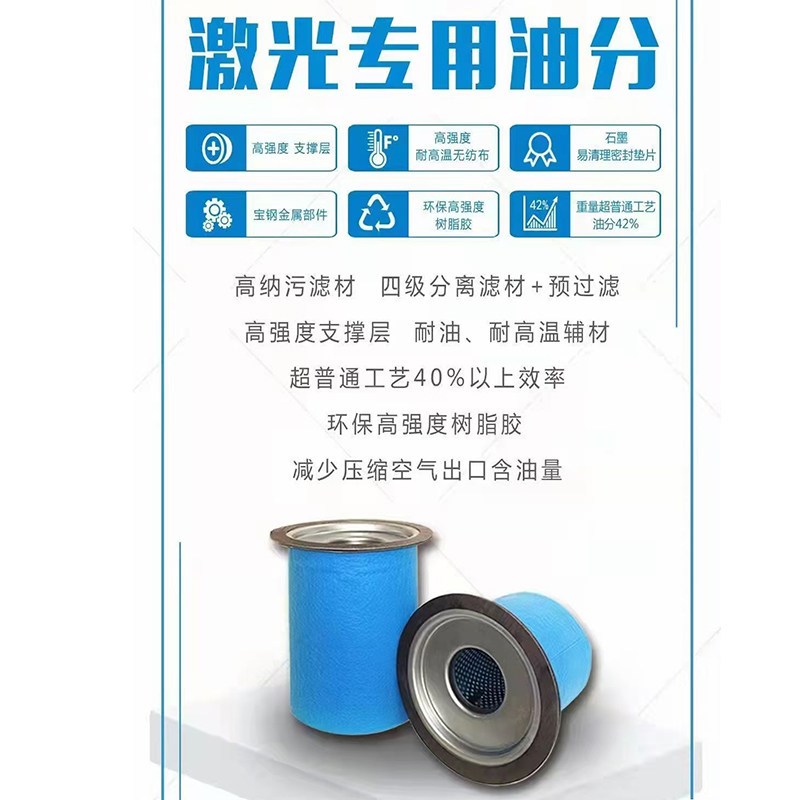 激光切割机油分油滤芯油气分离器滤芯油分离器滤螺杆空压机油分芯