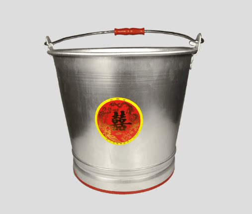 双层双底防磨加厚铝桶,环保安全铝提桶水桶,装水盛物,防刮瓷砖