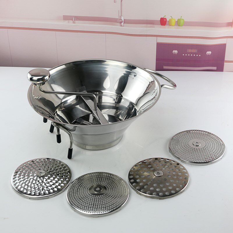 多功能磨菜器不锈钢手摇磨泥器菜泥机土豆泥食物铺食机手动熟食器