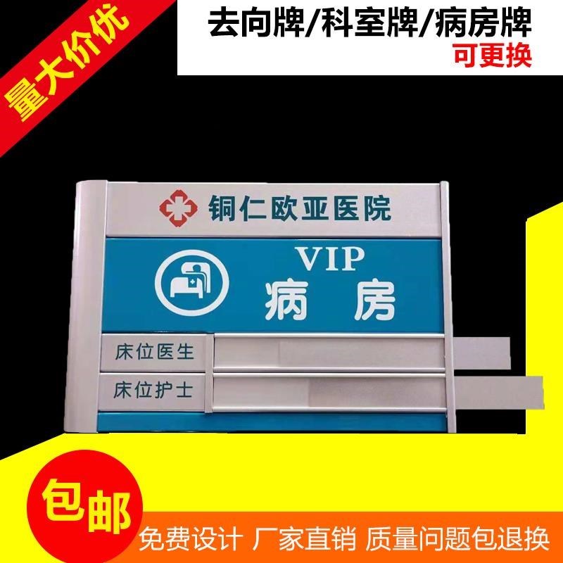 索引牌办公室门牌定制铝合金医院病房牌弧形科室牌人员去向牌楼层