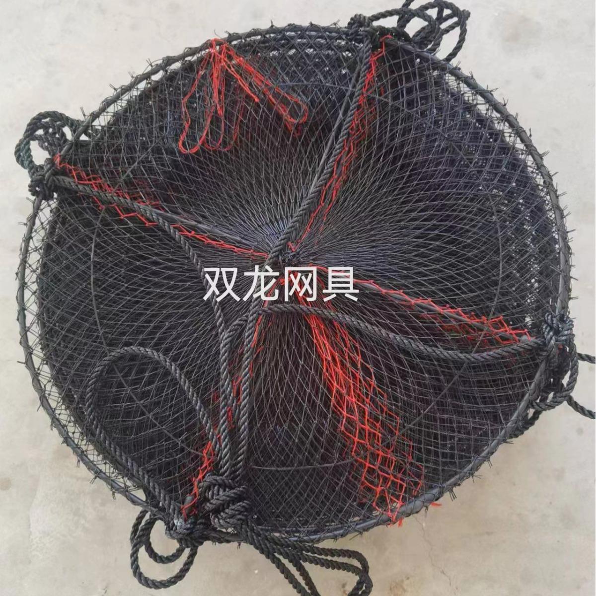 青岛渔业用具厂出口款扇贝笼50钢圈扇贝笼多层黑色扇贝养殖笼设备图片