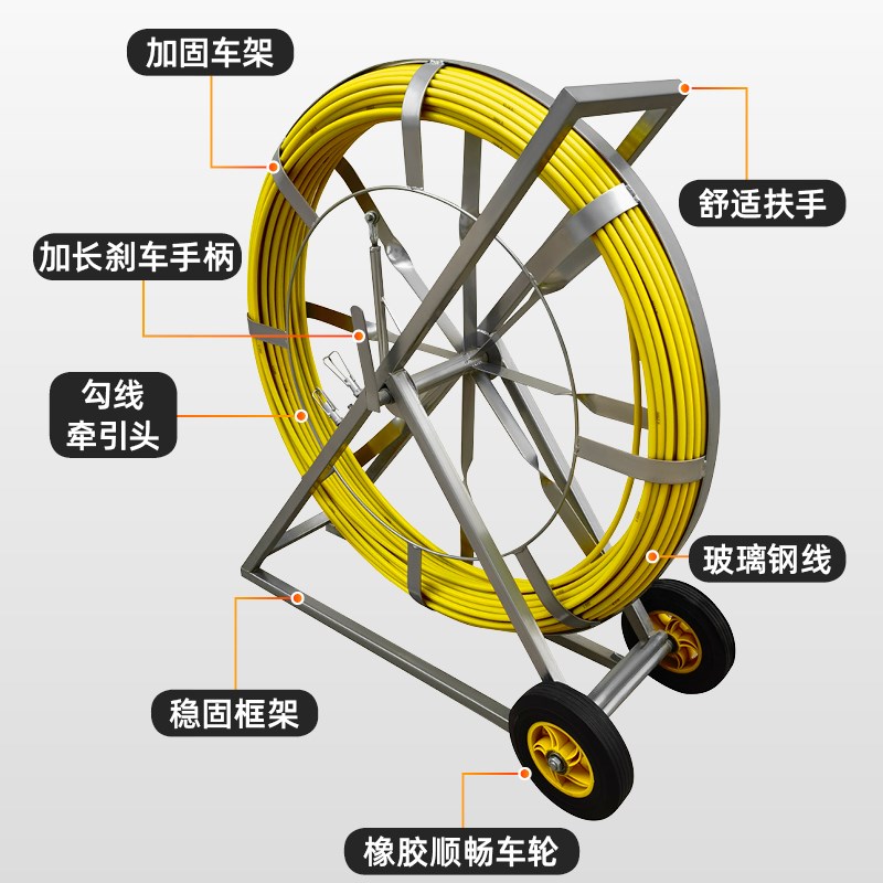 电工玻璃钢穿线棒穿线器引线器通条电缆光缆疏通器通信穿管器神器
