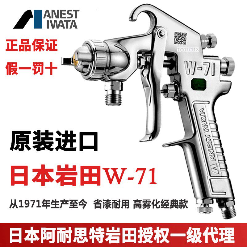 日本岩田W-71喷枪汽车木工家具喷漆抢面漆气动油漆枪岩田喷枪W71