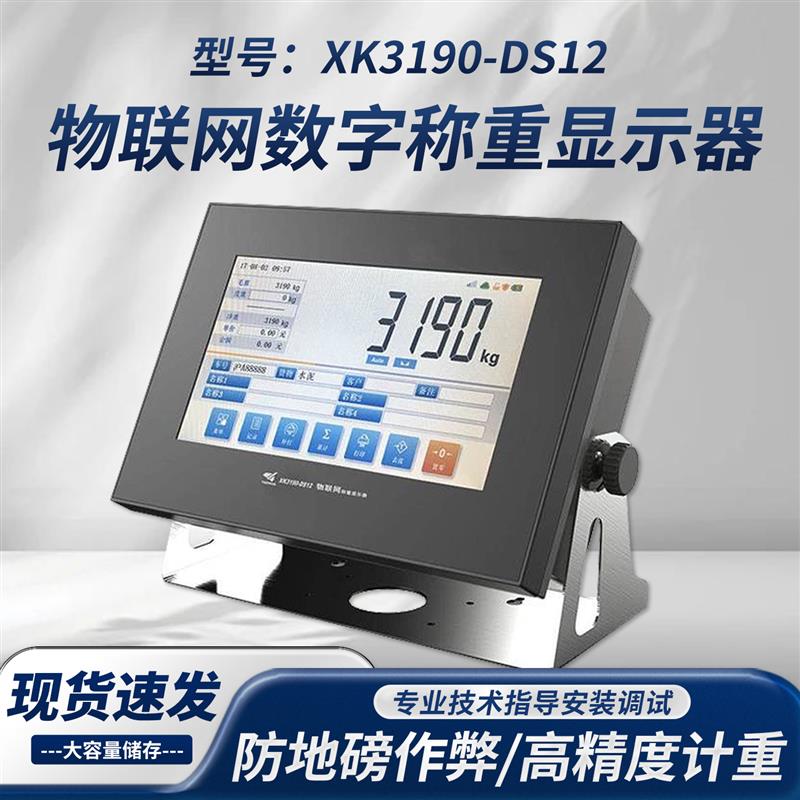 上海耀华XK3190-DS12数字称重显示器物联网触摸屏地磅仪表防作弊