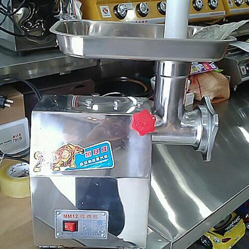 恒基隆12型台式电动绞肉机商用不锈钢家用碎肉机搅肉机绞馅灌肠机