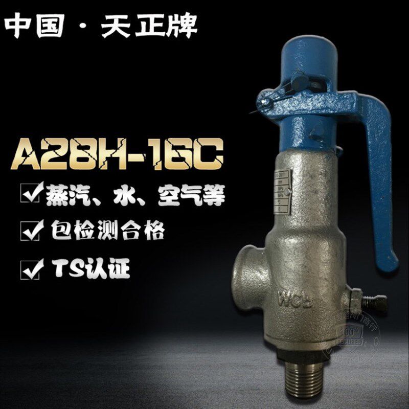 天正弹簧式铸钢体微/全启式丝扣安全阀A27/28H-10/16C蒸汽泄压阀