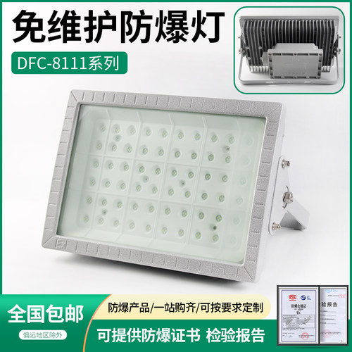 免维护防爆灯LED隔爆型灯具仓库厂房照明灯加油站顶棚AC220V应急