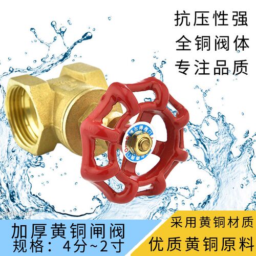 全铜闸阀开关4分6分1寸2dn15 20 25 32 50铜闸阀自来水总阀阀门40