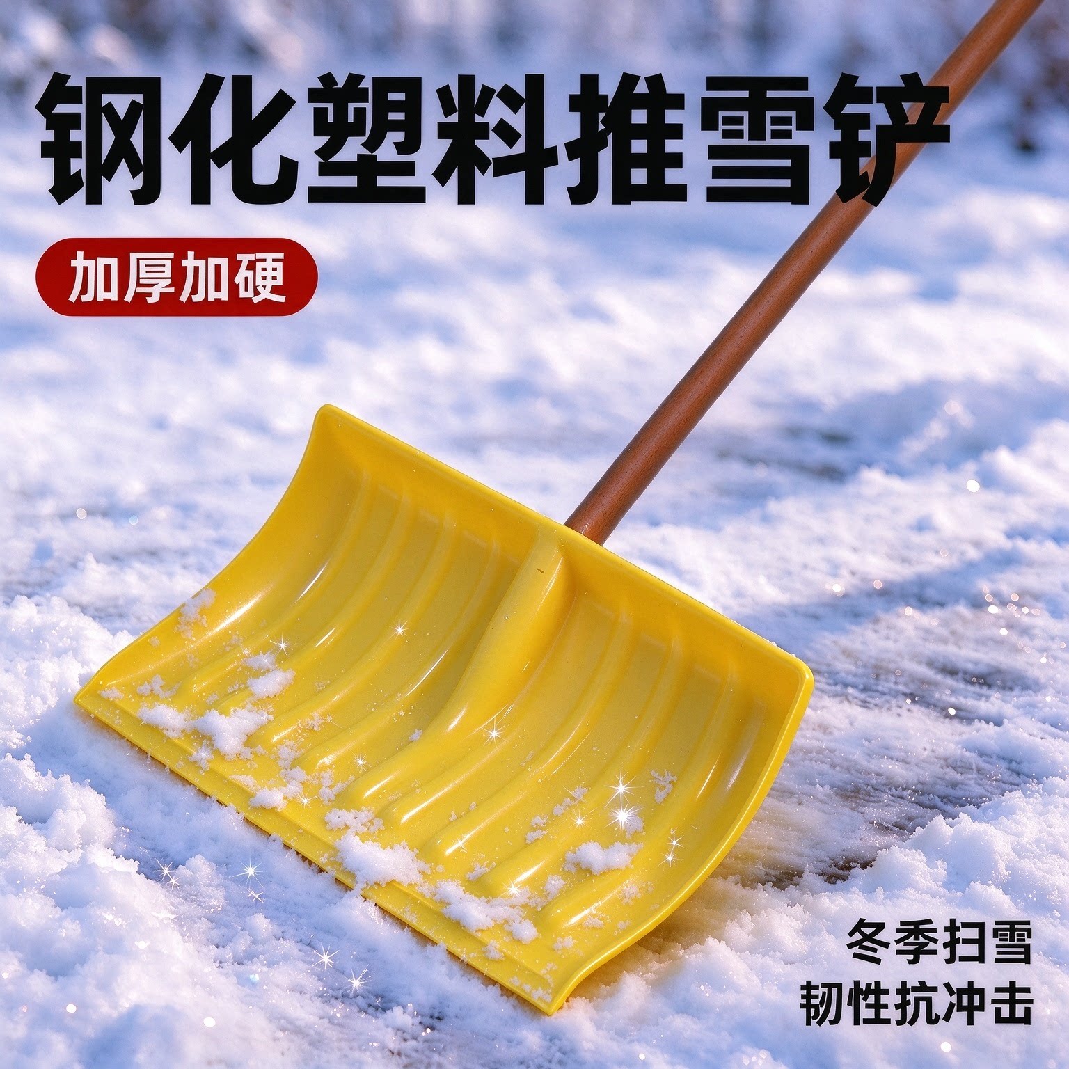 钢化塑料推雪铲扫雪推雪除雪清理清雪工具塑料铲子除雪锹塑料锨新