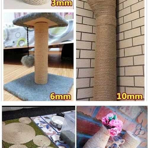 精品麻绳耐磨抓绳麻绳猫抓猫爬架材料水管装饰防烫手工diy制
