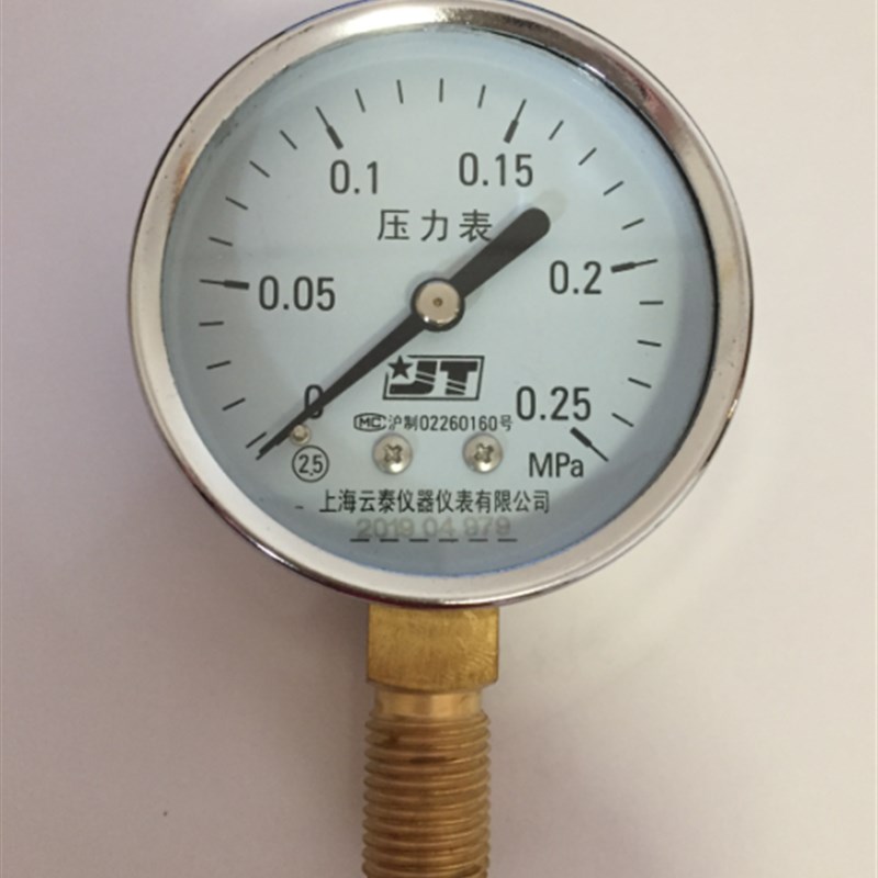 上海云泰压力表0-0.25MPa新标准上海博迅BXM-30R立式灭菌器配件