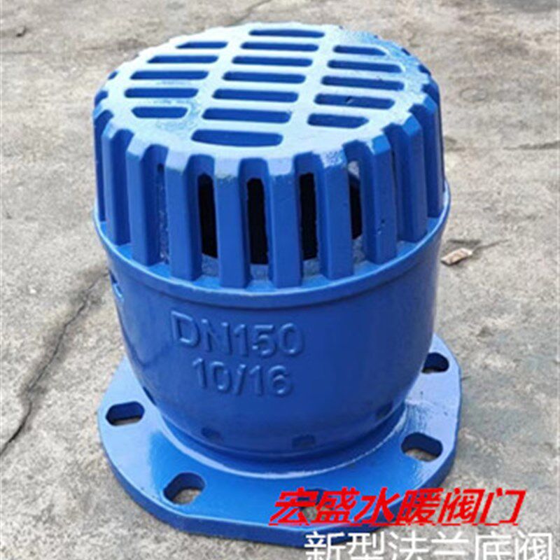 水泵底阀法兰底阀球墨铸铁H42X-10 10公斤6公斤通用新型