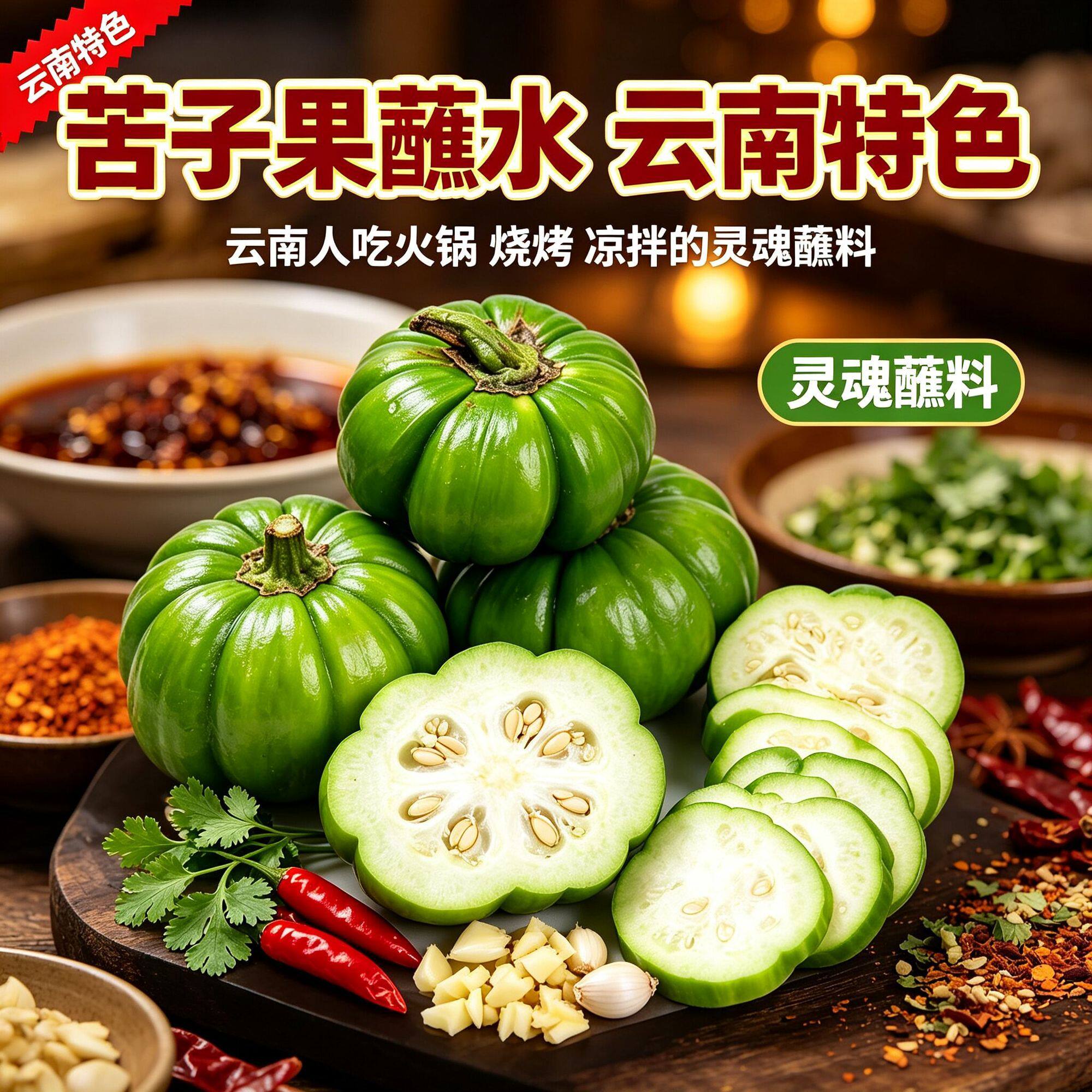 苦子云南蔬菜新鲜野味大苦子茄子德宏现摘特色傣味汤苦子野生野菜