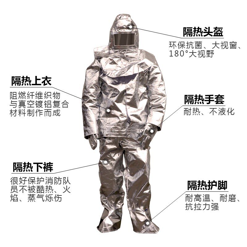 消防隔热服1000度500度耐高温阻燃工作服铝箔防护服防烫服防火服