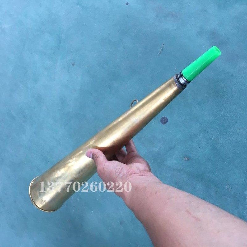 船用号角号笛雾笛嘴吹式喇叭铜号角 船用小型号笛 船用雾角 纯铜