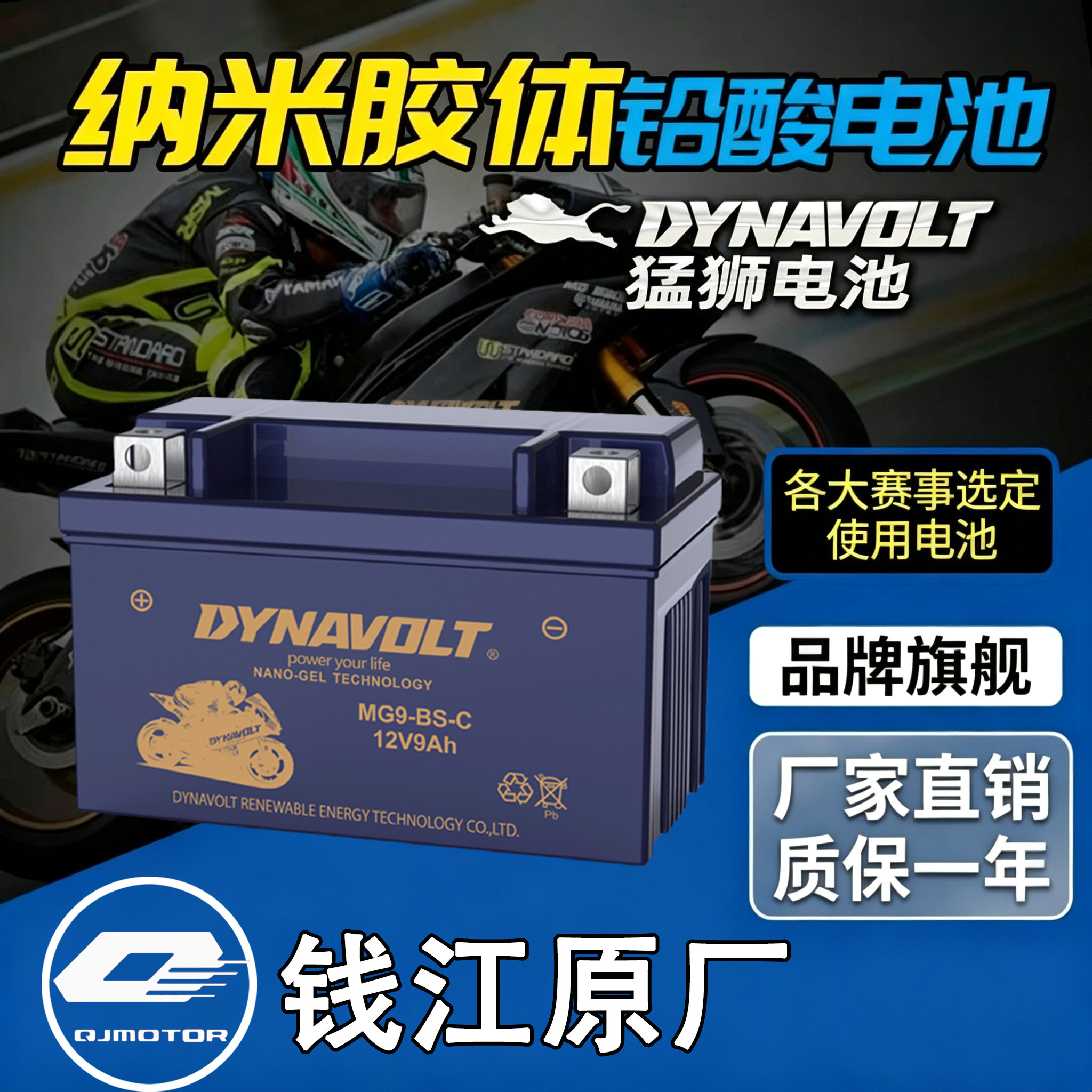 猛狮YTX9-BS摩托车350追600电瓶