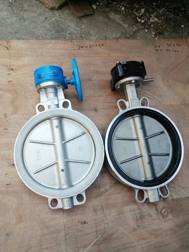 304不锈钢涡轮对夹式蝶阀D371XF16P硅胶四氟三元乙丙DN150300