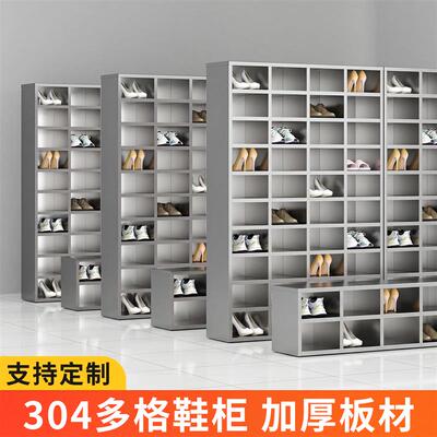不锈钢鞋柜多层净化鞋凳员工鞋凳更衣柜车间换鞋工厂单双面更鞋柜