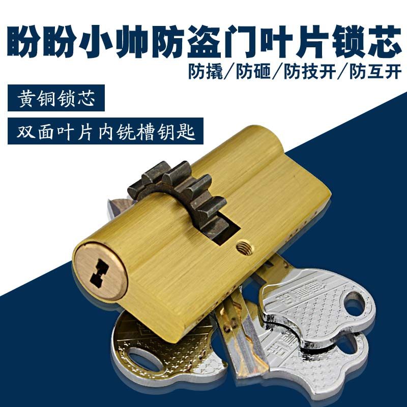老式防盗门锁芯叶片小帅锁芯超B级C级大门锁芯齿轮锁具家用