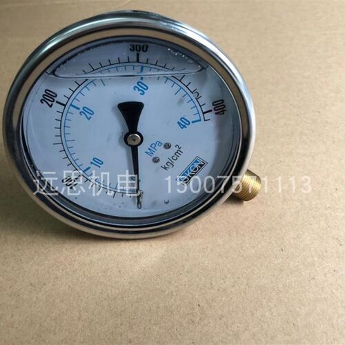 耐震压力表  SKON  YN100-40mpa 250kg 充油压力表 3/8 进口款
