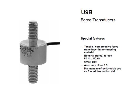 德国HBM U9B/U9C测力传感器多种规格可选