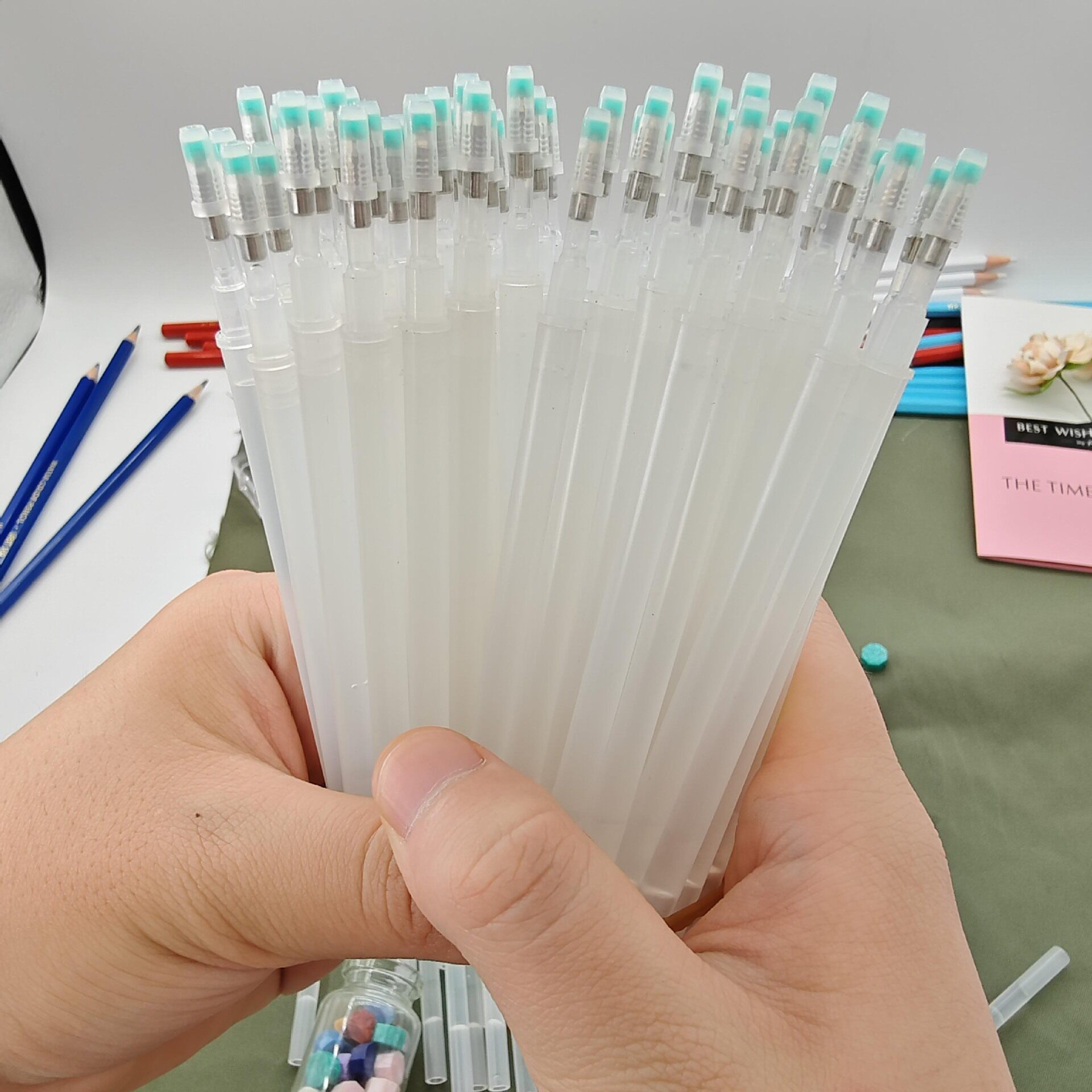 UV荧光笔防伪隐形标记笔芯套装20/50/100纺织标记笔芯墨水可隐形