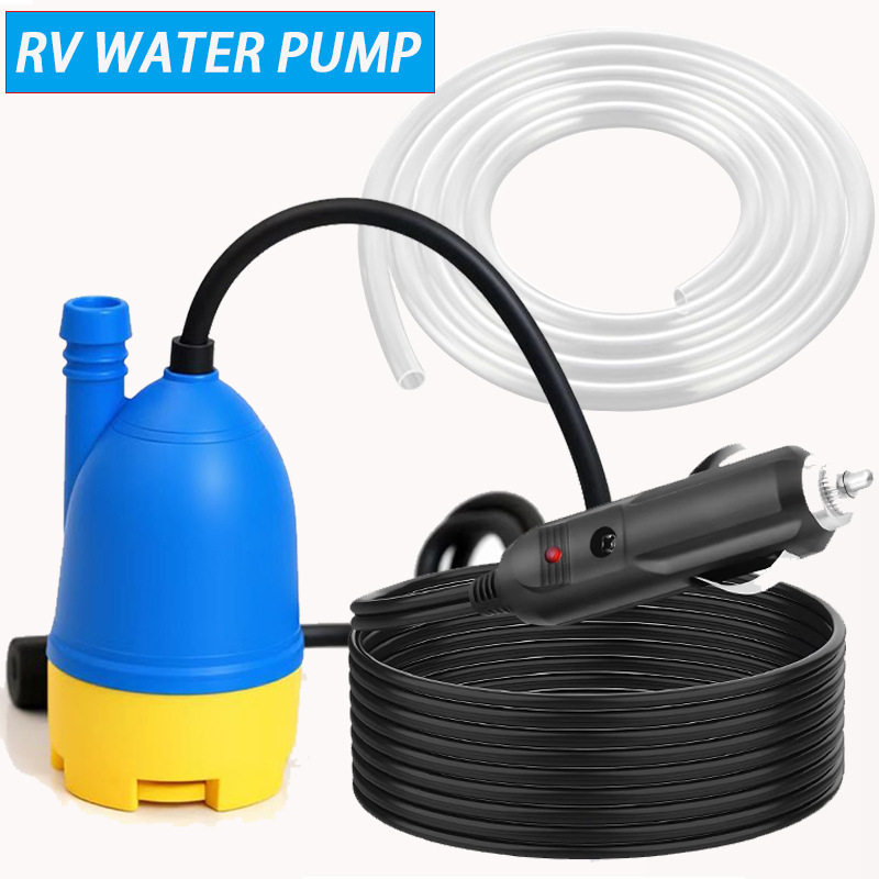 房车抽水泵外置潜水泵12v自吸便携式户外淋浴水桶水箱微型加水泵
