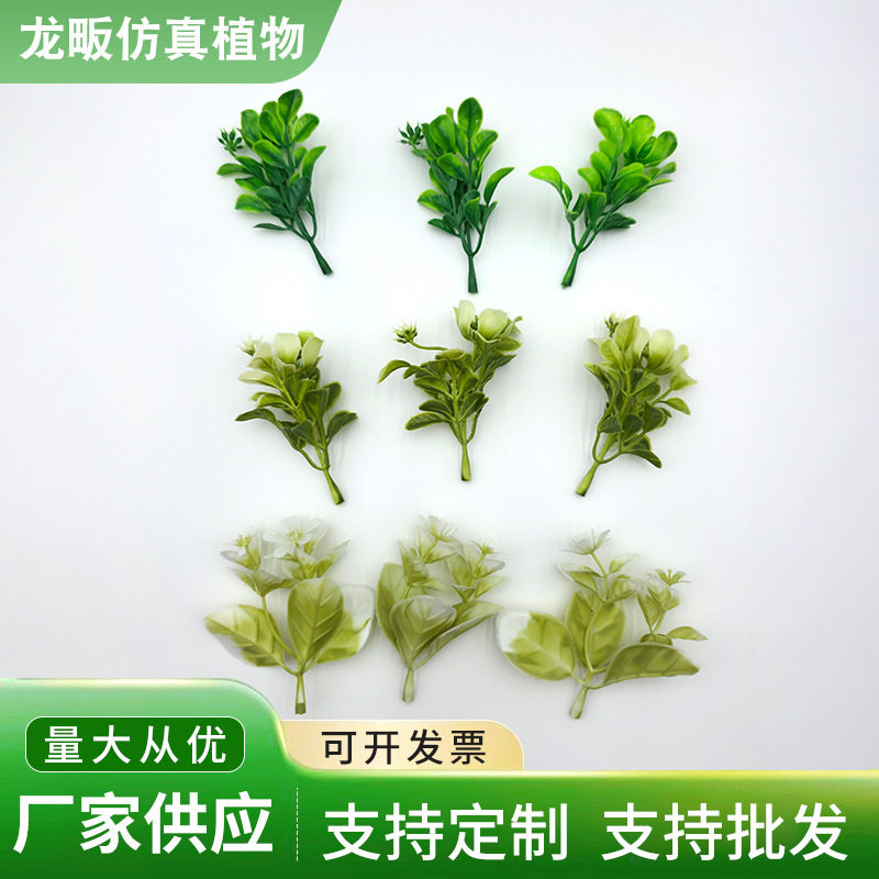 仿真黄杨木水草居家盆景盆栽配件材料场地布置装饰绿植栀子花