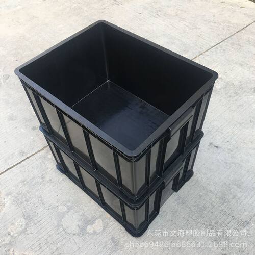 防静电周转箱黑色带隔板加厚运输箱 PCB无车车间周转箱防静电胶箱