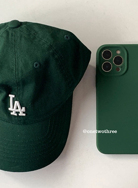 OneTwoThreeins首糟草军绿液态硅胶春日适用iphone14promax苹果13手机壳12纯色简约新款