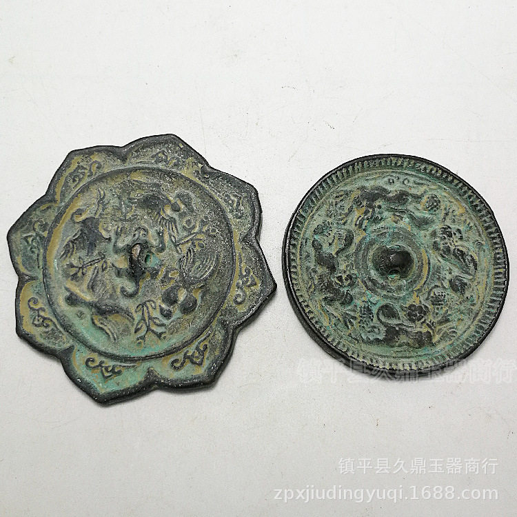 古玩杂项批发仿古铜镜青铜器铜镜仿古做旧铜器工艺品多款批发