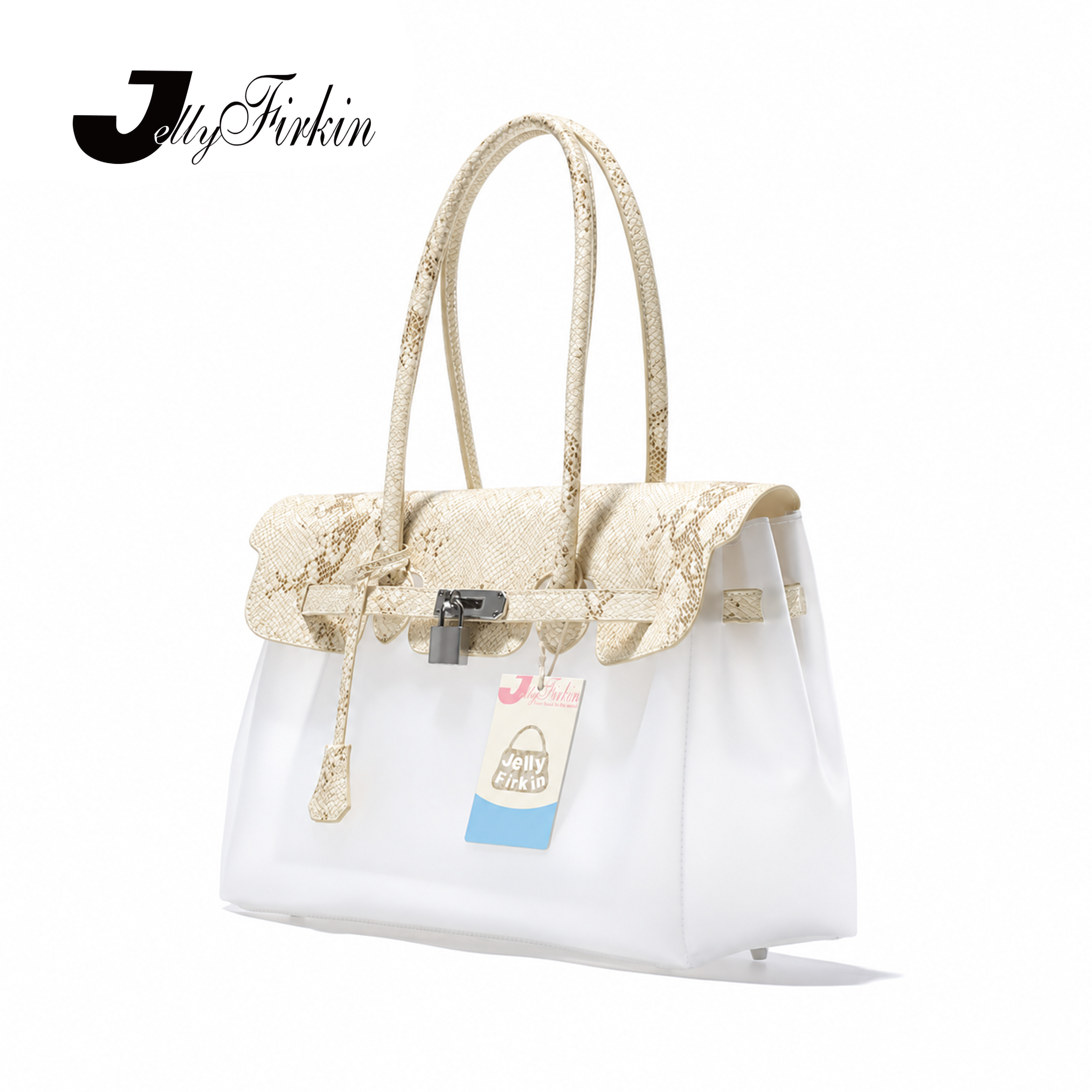 Jelly Firkin中号 Firkin Bag 超限量 白金蛟纹 果冻包 腋下包