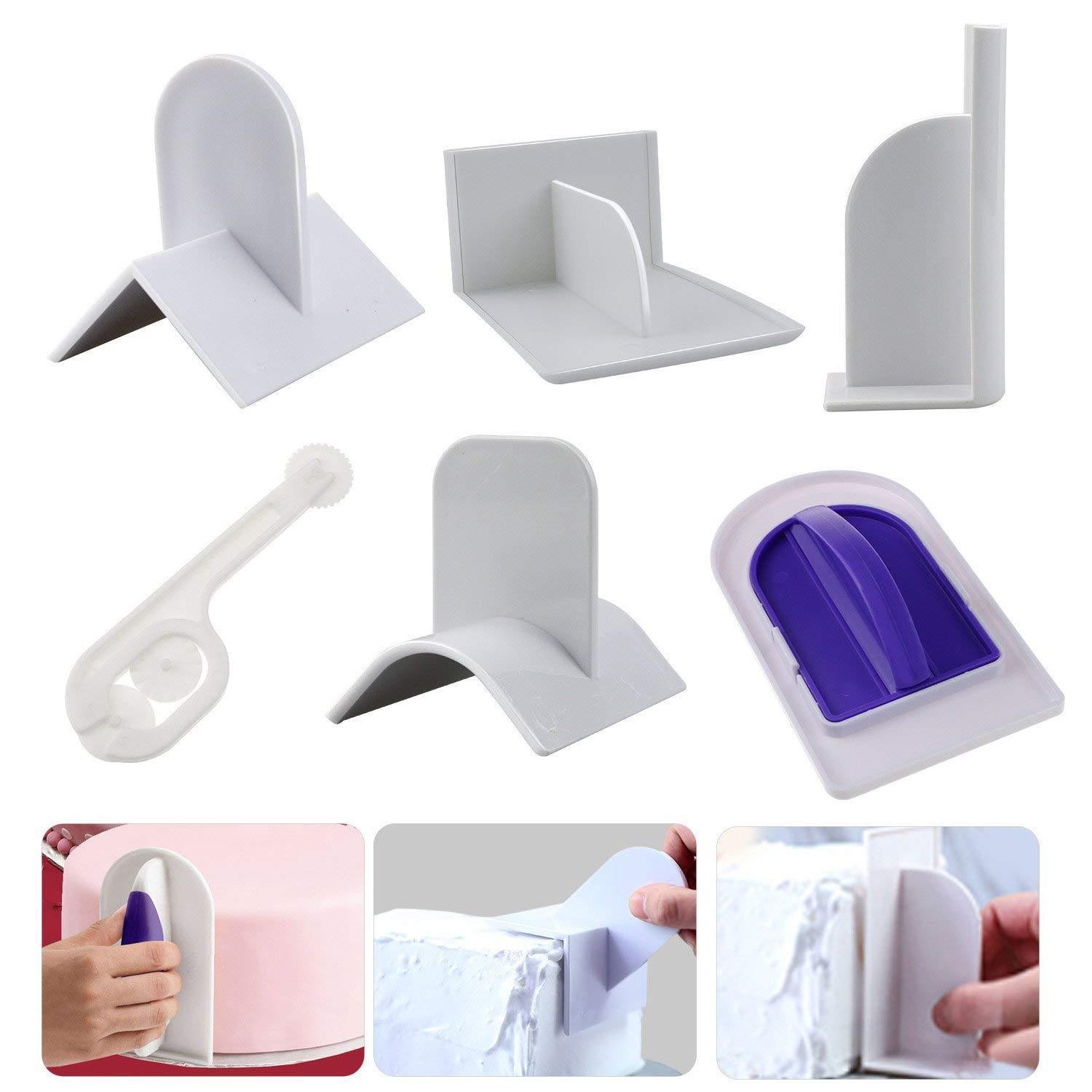 烘焙用具蛋糕表面抹平器套装 奶油蛋糕工具 带手柄面塑料厨房工具