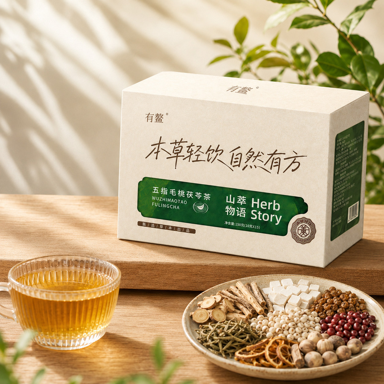 有鳌五指毛桃茯苓茶包代用茶本草滋补温和轻养生15袋冲泡便携装饮图片