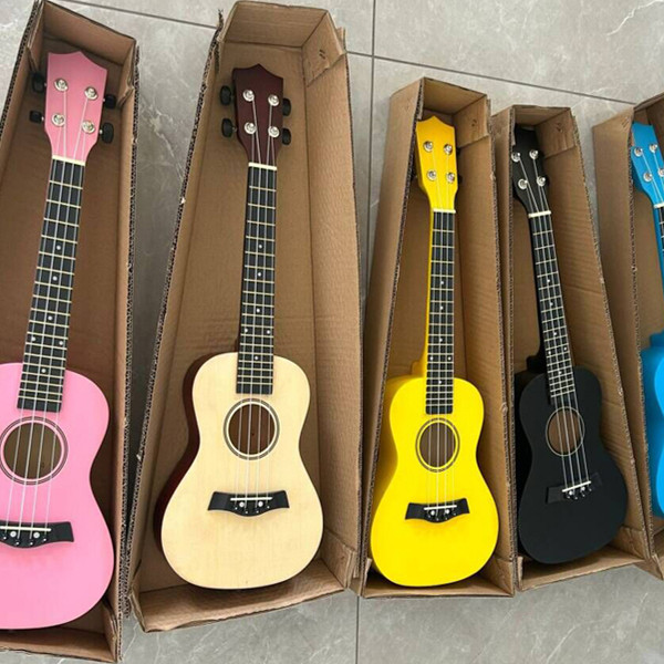 尤克里里木吉他4弦儿童新手练习网红同款尼龙弦一件代发21寸-23寸