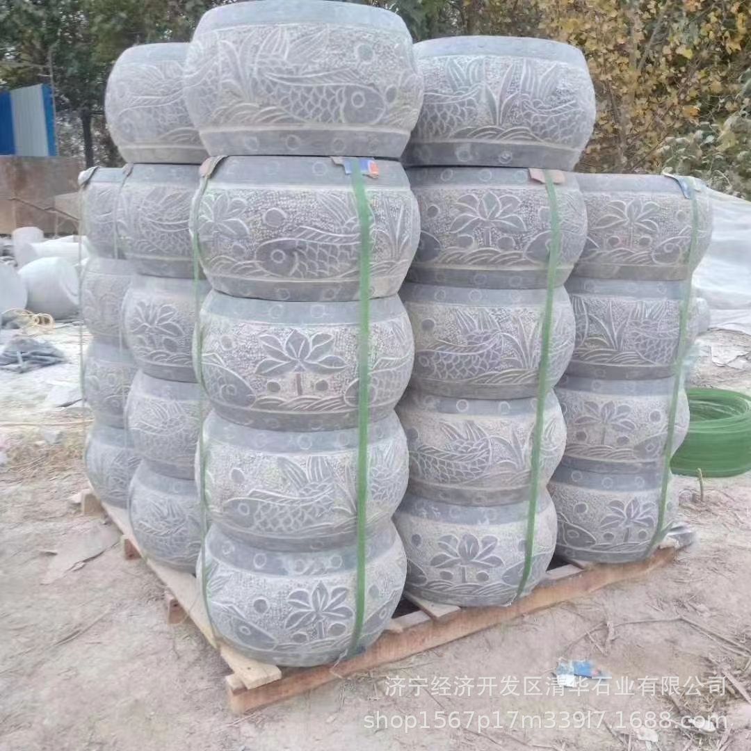 实心柱顶石底座摆件柱墩石墩子青石大理石圆球厂家批发门柱墩空